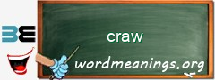 WordMeaning blackboard for craw